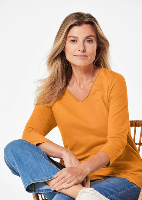 Shirt mit V-Ausschnitt