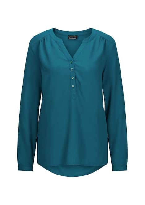 Elegante Viskosebluse mit V-Ausschnitt