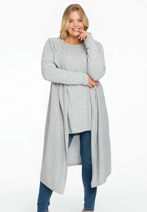 Strickjacke mit drapierter Front