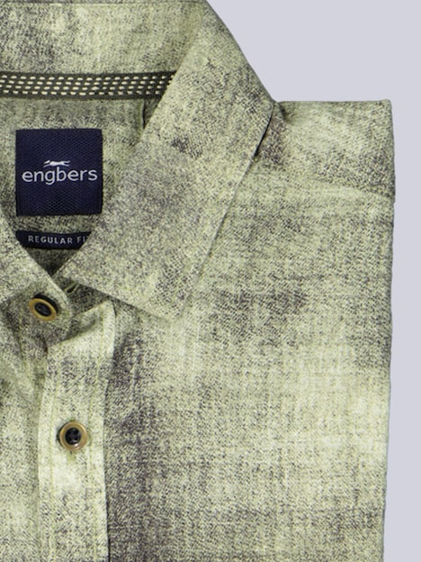 Herren Hemd kurzarm , Khaki
