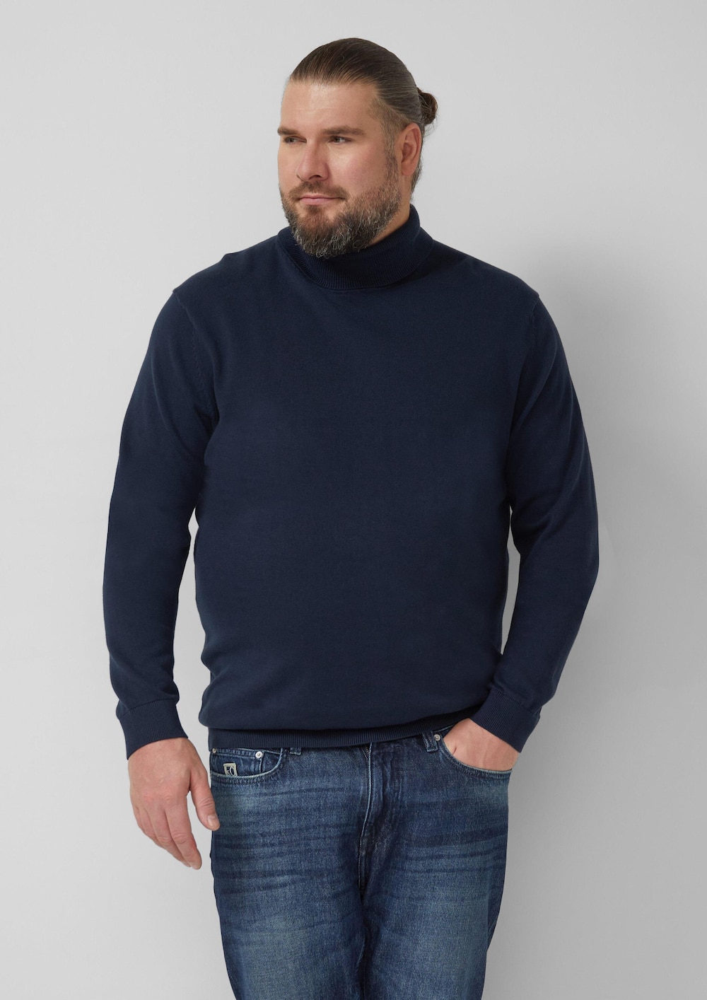Rollkragenpullover aus reiner Baumwolle