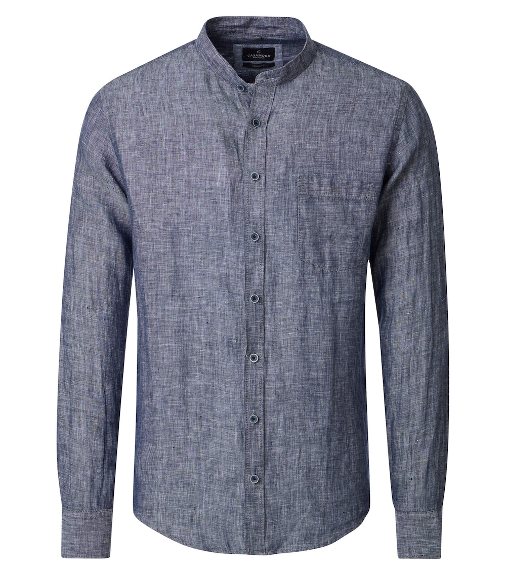 Leinenhemd uni Casual Fit