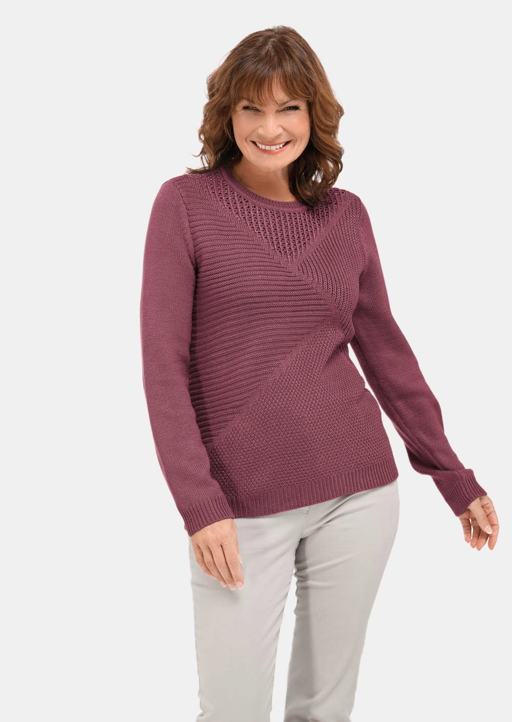 Kurzgröße - Pflegeleichter Pullover in hochwertiger Rippenstruktur