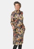 Druckkleid mit halsfernem Rollkragen