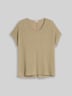 Loose Fit T-Shirt im Material-Mix