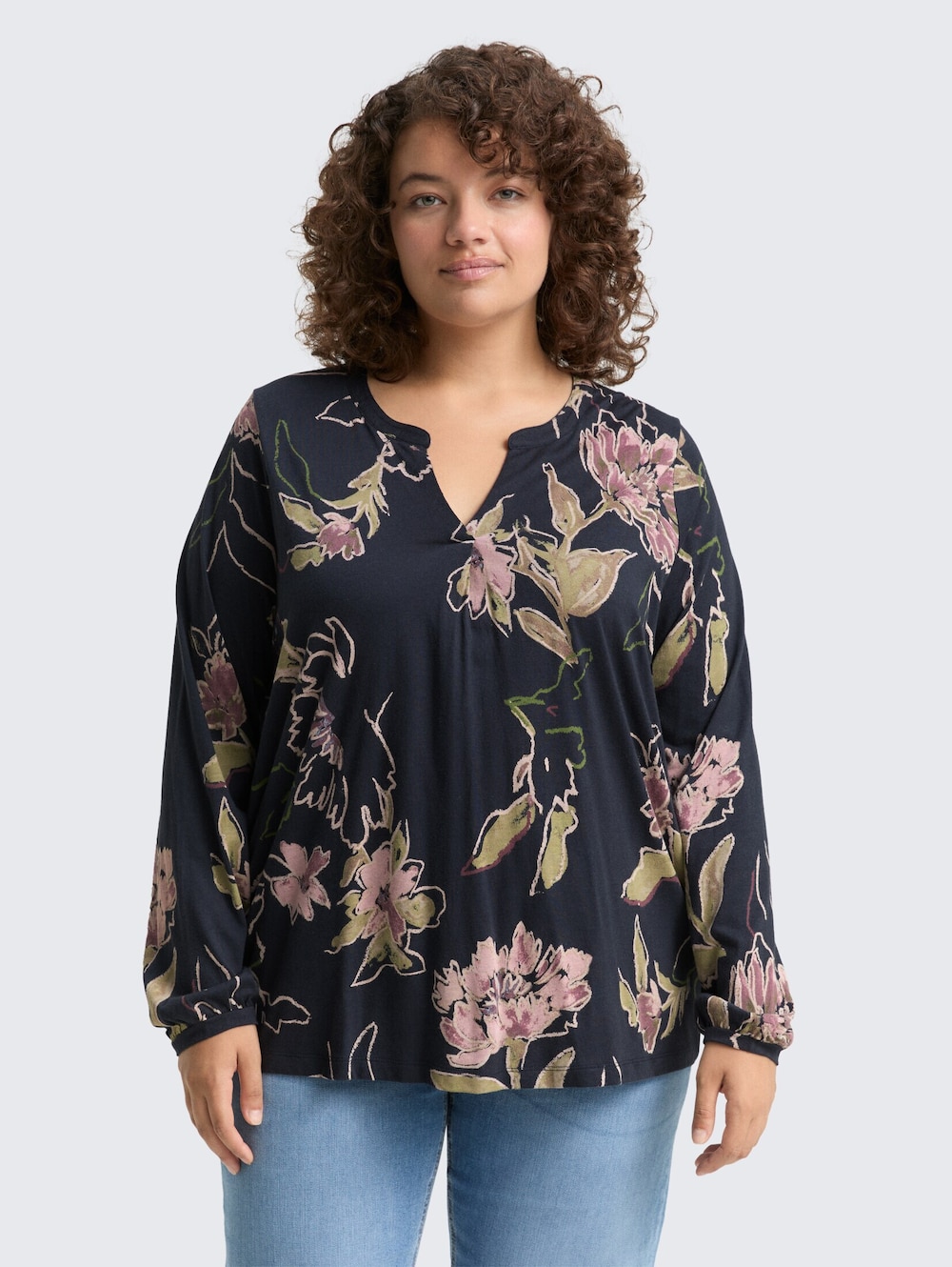 Tom Tailor Women PLUS T-Shirt Plus Size - Blusenshirt mit Muster