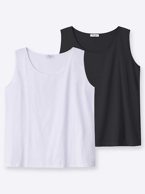 Doppelpack Tops Ärmellos Ohne Kragen