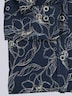 Herren Hemd gemustert mit Brusttasche , Marineblau
