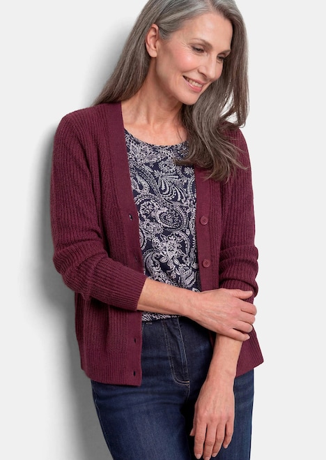 Elegante Strickjacke mit V-Ausschnitt