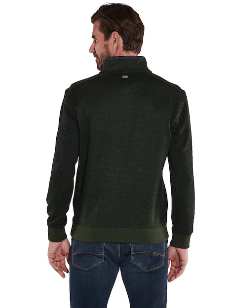 engbers Herren Sweatshirt mit Stehkragen , Dunkelgruen