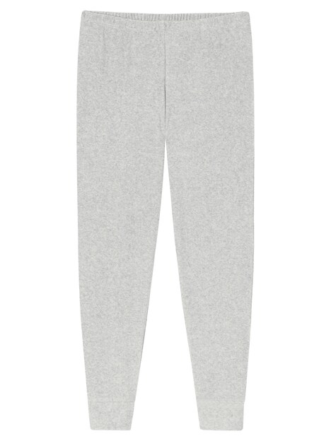 Schiesser Damen Pyjama Casual Essentials - silbergrau-mel.