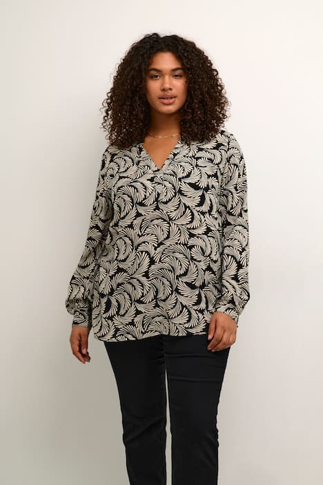 Langarm-Bluse Regular fit