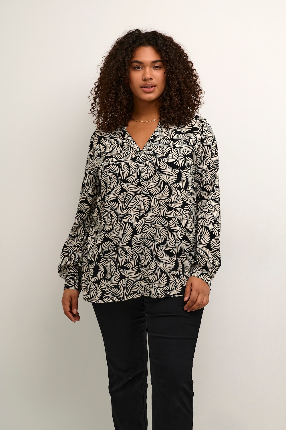 Langarm-Bluse Regular fit