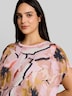 T-Shirt im Material-Mix