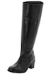 Weitschaftstiefel Weitschaftstiefel aus Leder, mit Stretch-Einsatz Uni