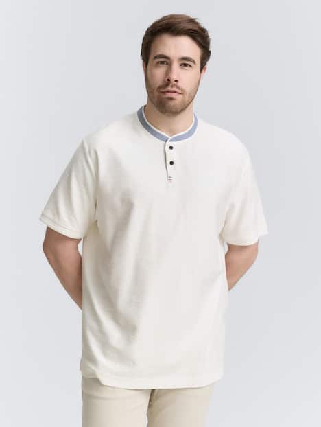 Tom Tailor Men PLUS Poloshirts Plus Size - Poloshirt mit Stehkragen