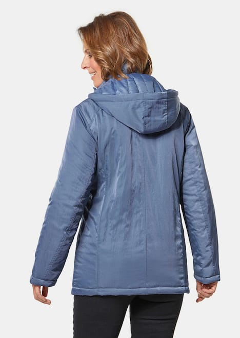 Jacke mit Kapuze in dezenter Crashstruktur