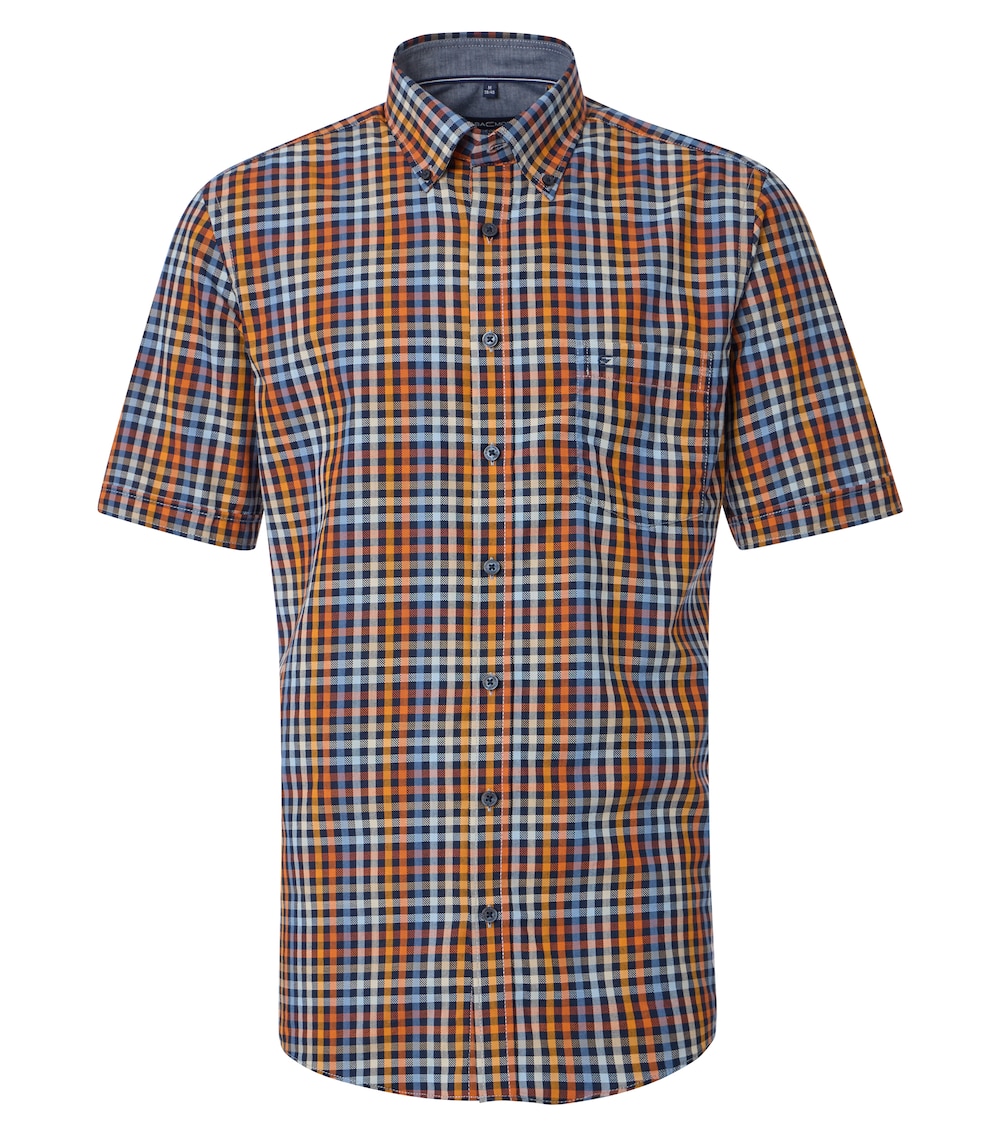 CASAMODA Freizeithemd Kurzarm kariert Comfort Fit