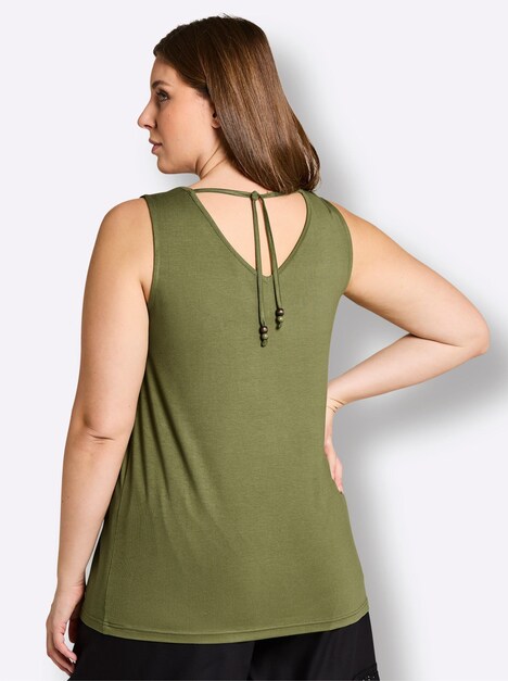 Shirttop Shirttop mit Bindeband im Nacken Ärmellos