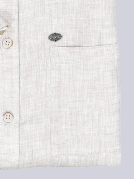 engbers Herren Kurzarm-Hemd aus Leinen , Sand