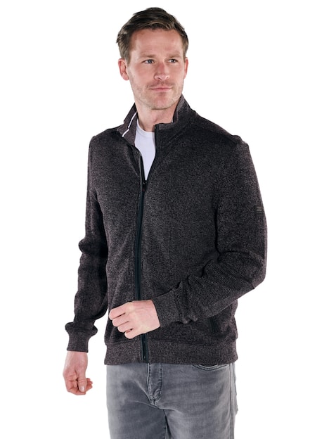 engbers Herren Sweatjacke dezent gemustert , Anthrazit