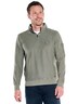 Herren Sweatshirt mit Stehkragen , Dunkelgruen