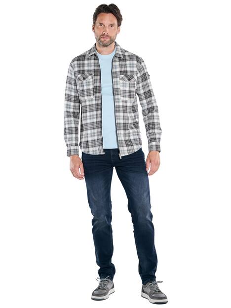 engbers Herren Overshirt kariert , Naturweiss