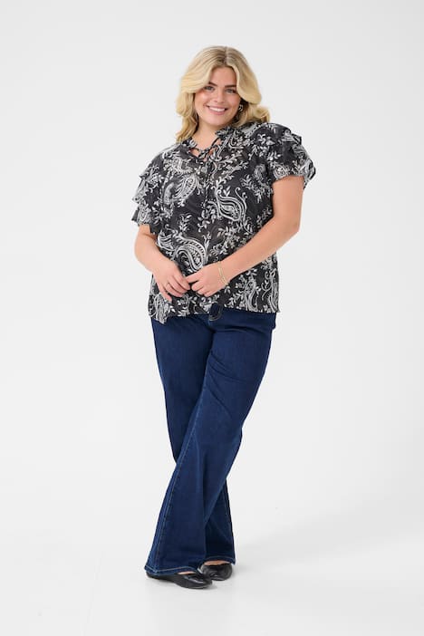 Kurzarm-Bluse Regular fit