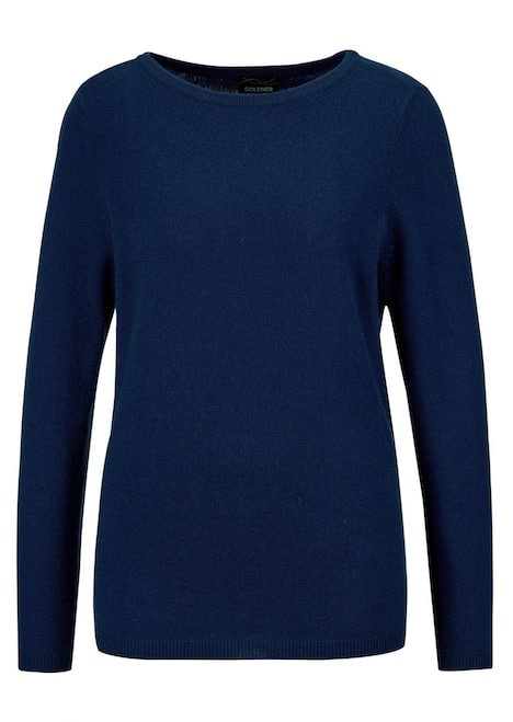 Kaschmirpullover mit U-Boot Ausschnitt