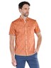 Herren Baumwoll-Hemd mit Kontrastdetails , Orange