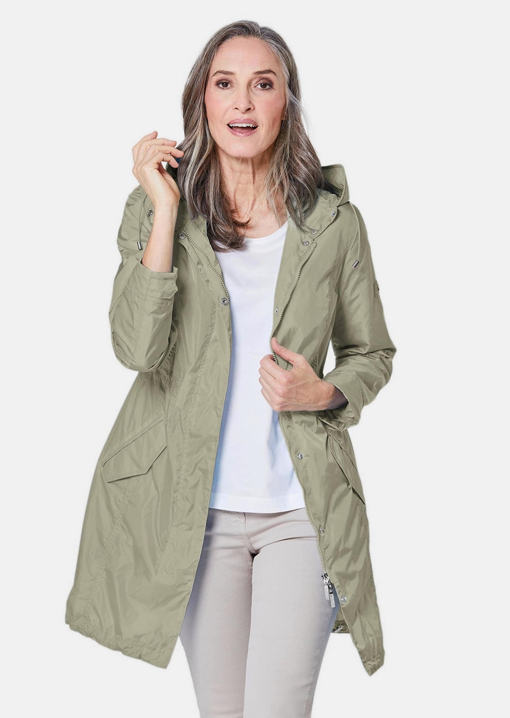 Trendiger leichter Regen Parka aus funktionalem Material