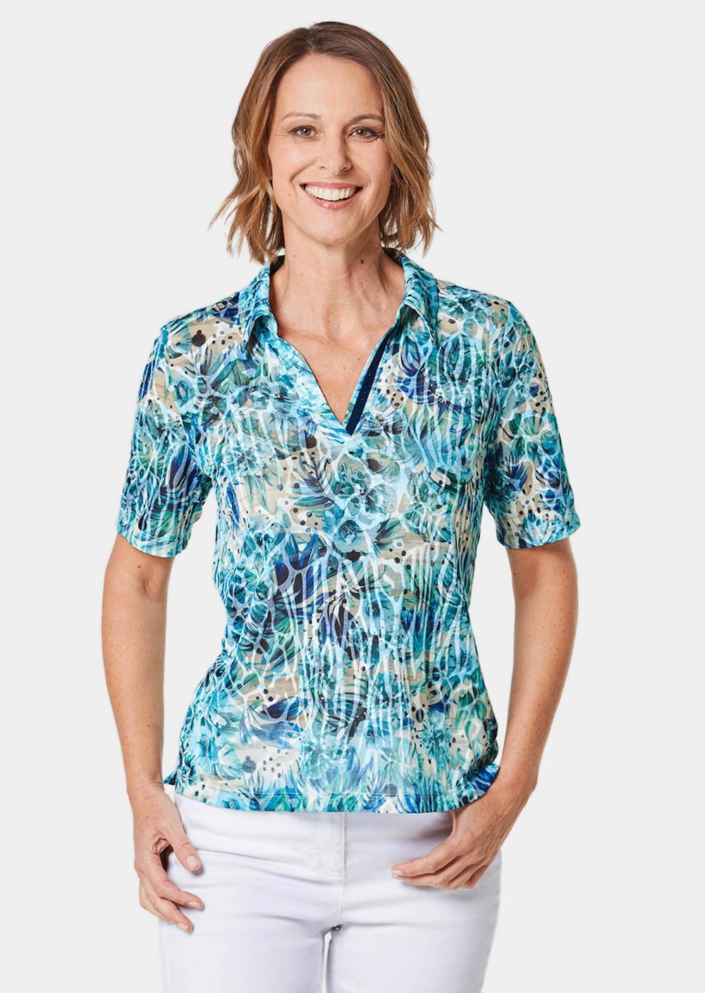 Hautangenehmes Druck-Poloshirt