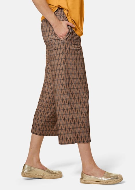 Aantrekkelijke gedessineerde, soepelvallende broek VERA