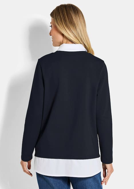 GOLDNER Sweatshirt Sweatshirt in 2-in-1-look