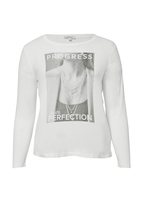 Weiches Langarmshirt mit Schmucksteinen