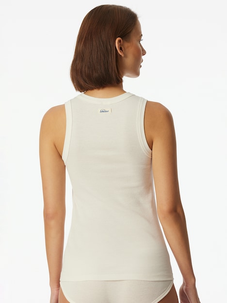 Schiesser Trägertop Feinripp - Revival Paula - off-white