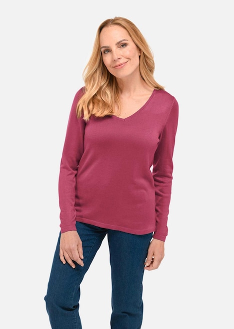 Unkomplizierter Pullover mit V-Ausschnitt