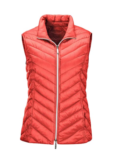 GOLDNER Gewatteerde bodywarmer Figuurvriendelijk vest met lichte wattering