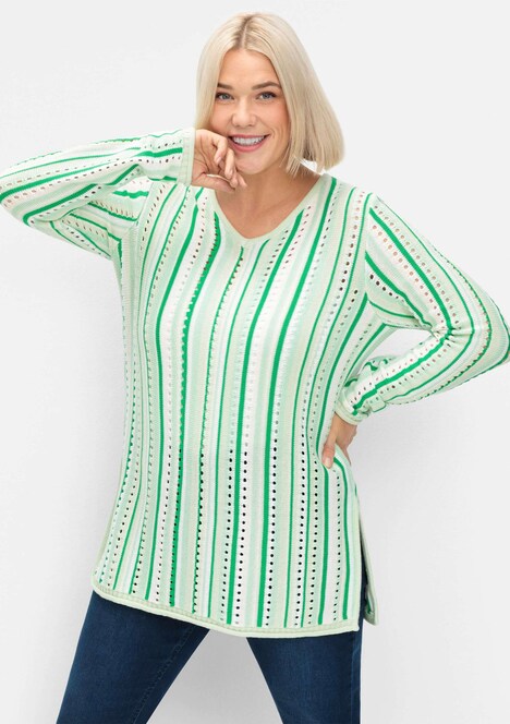 Pullover Langarm Streifen