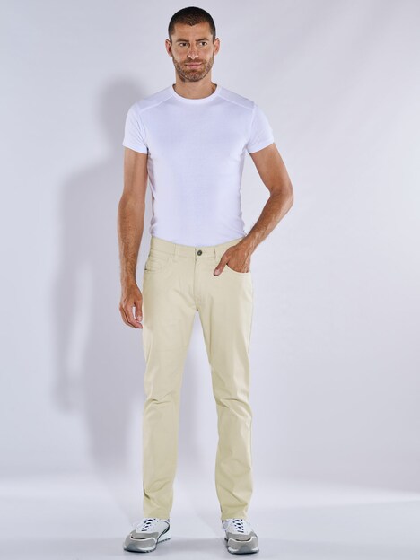 Herren 5-Pocket -Hose regular , Sand
