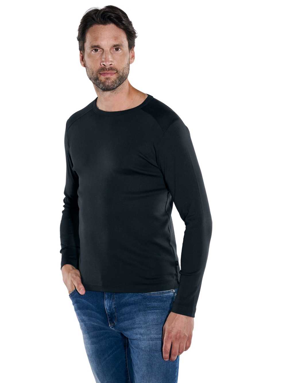 Herren Langarm-Shirt My Favorite organic , Schwarz