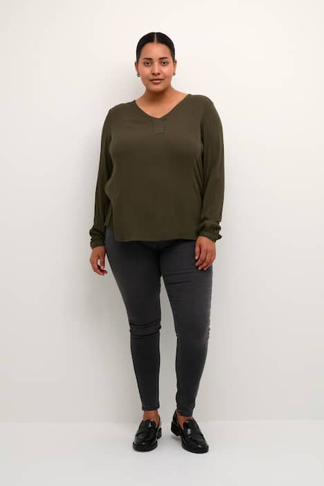 Langarm-Bluse Regular fit
