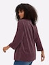 Sweatshirt Sweatshirt aus Glitzergarn 3/4-Arm Uni Ohne Kragen