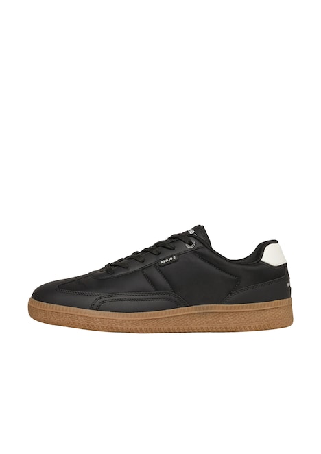 Schnür-Sneaker in Leder-Optik