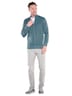 Herren Strick-Cardigan in Jacquard-Struktur , Petrolblau