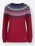Pullover Langarm Jacquard Sonstiges Muster Ohne Kragen