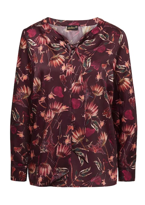 GOLDNER Blouse met print Gedessineerde blouse van satijnstof