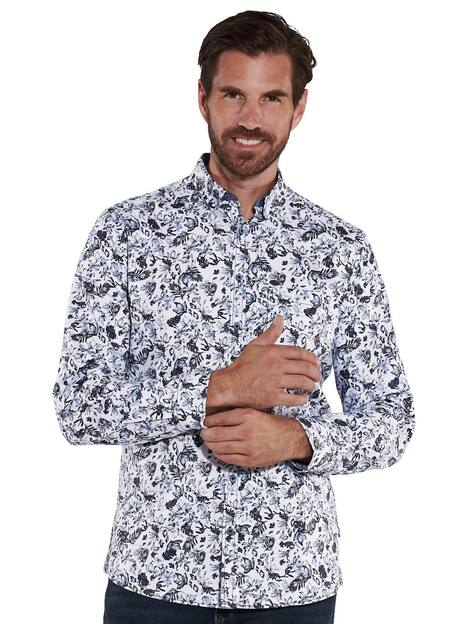 Langarm-Hemd gemustert