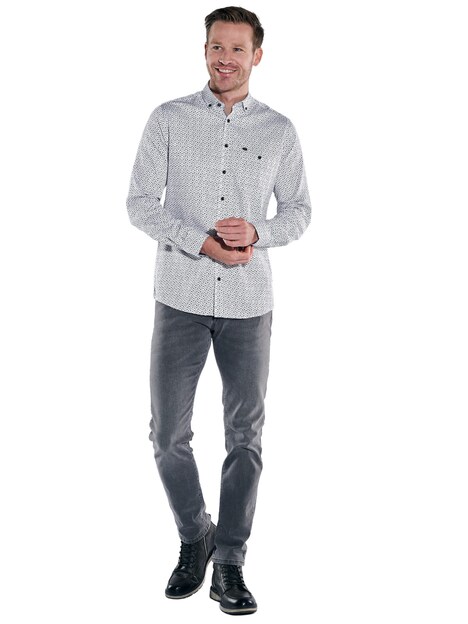 Herren Hemd langarm , Saphirblau