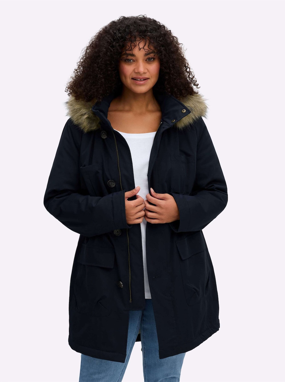 Outdoorjacke Langarm Stehkragen